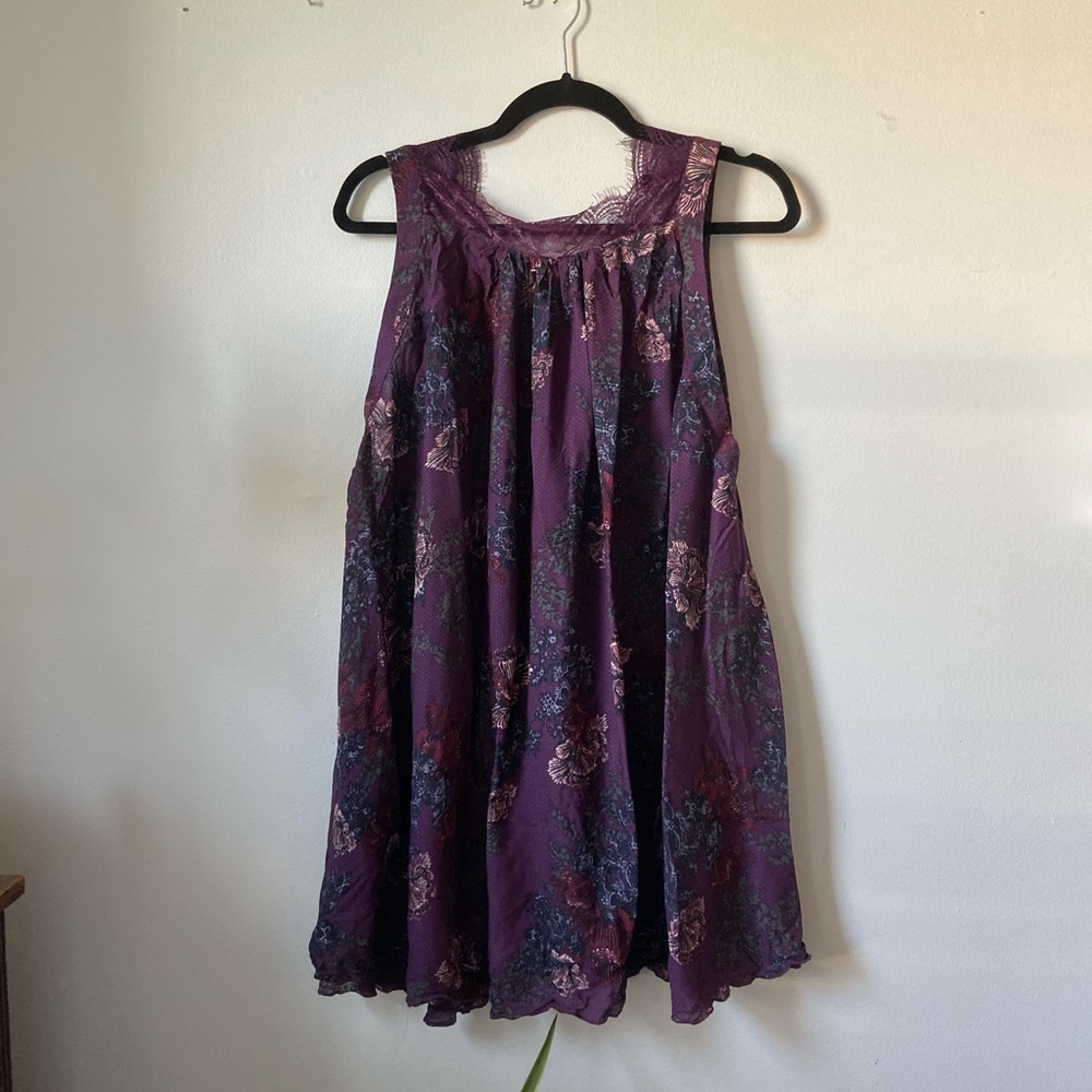 Purple Floral Lace Lingerie